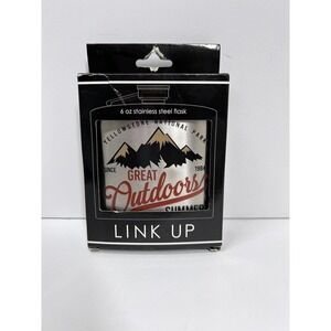 Link Up 6oz Stainless Steel Flask Yellowstone National Park Great Outdoors